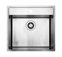 Køkkenvask børstet stål 50 x 53 cm - Intra